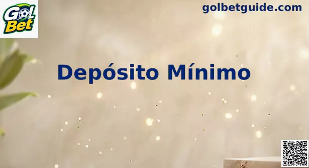 Interface informativa sobre depósito mínimo na plataforma Gol Bet via Pix