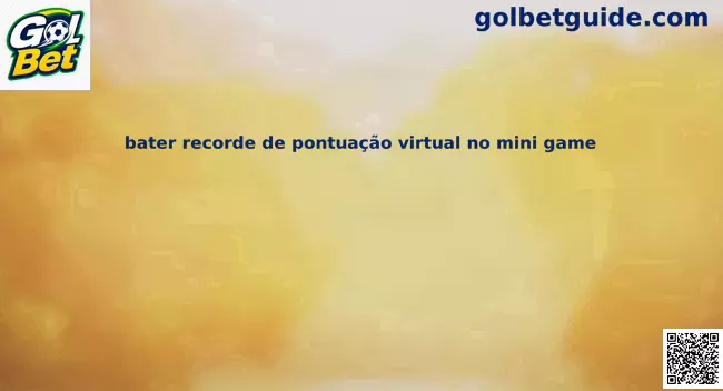Mini game recorde de pontuação virtual